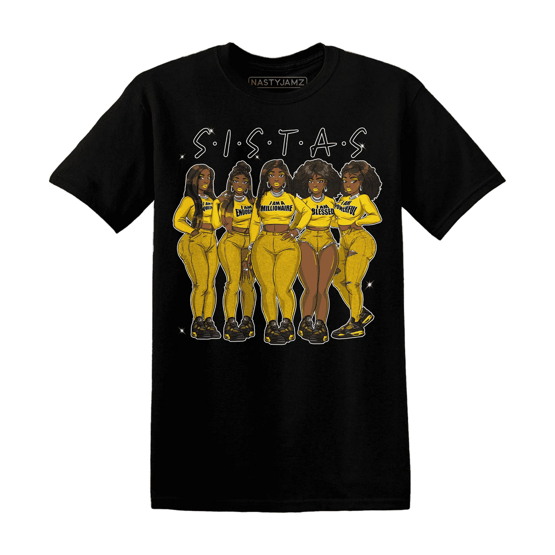 Thunder-4s-T-Shirt-Match-Sistas-Melanin-Girl