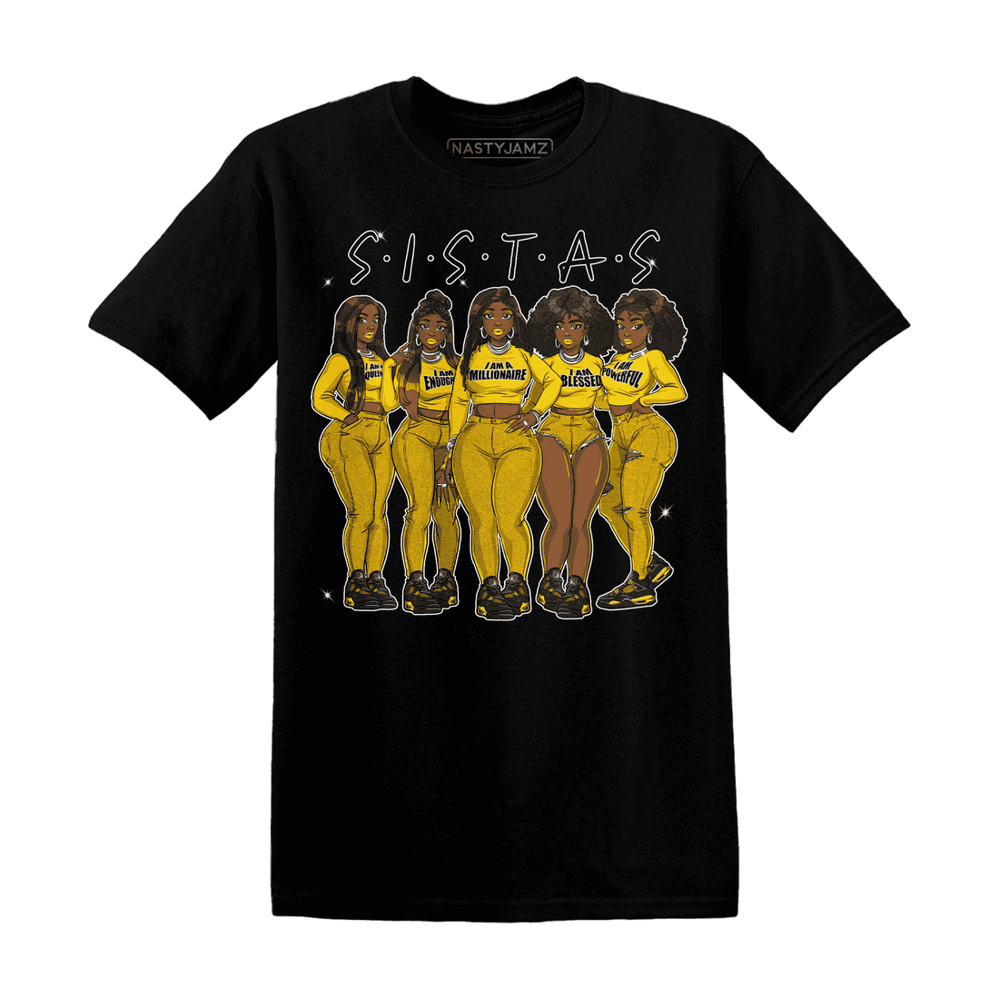 Thunder-4s-T-Shirt-Match-Sistas-Melanin-Girl