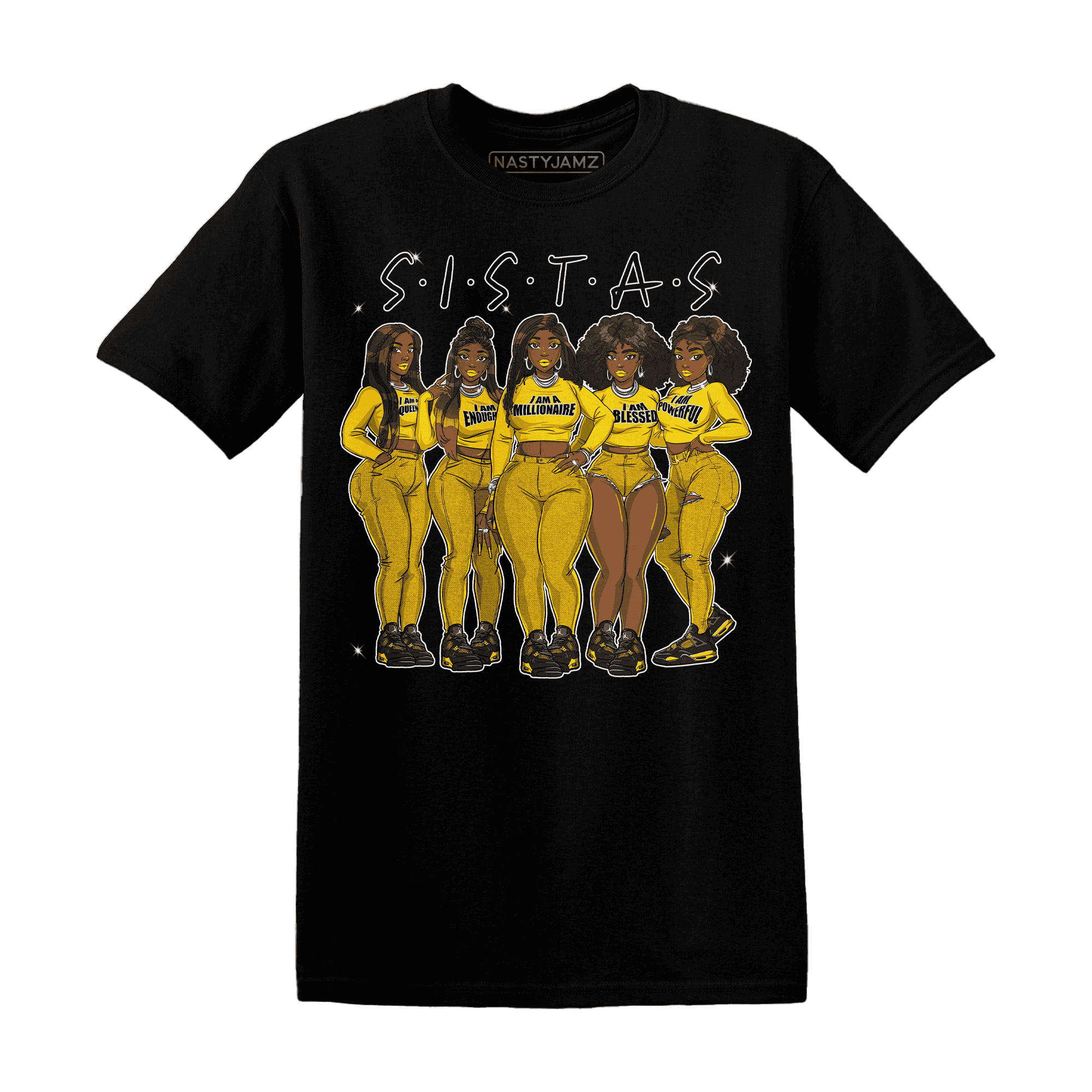 Thunder-4s-T-Shirt-Match-Sistas-Melanin-Girl