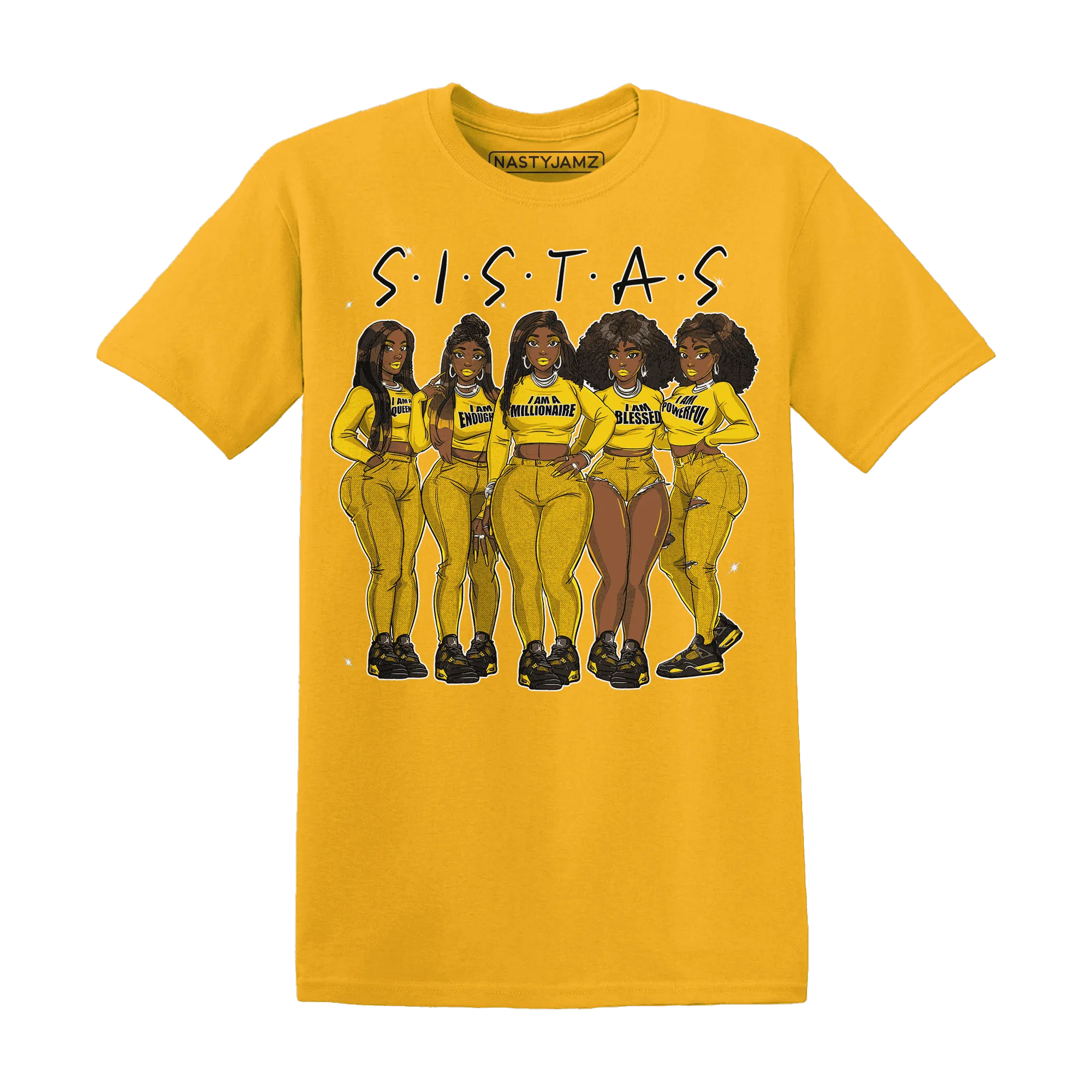 Thunder-4s-T-Shirt-Match-Sistas-Melanin-Girl