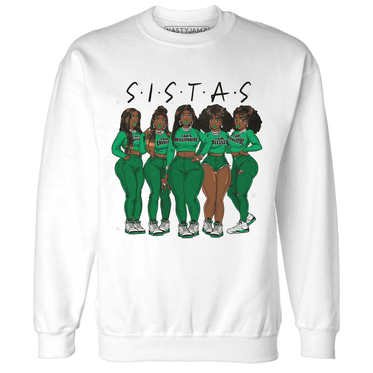 Lucky-Green-5s-Sweatshirt-Match-Sistas-Melanin-Girl