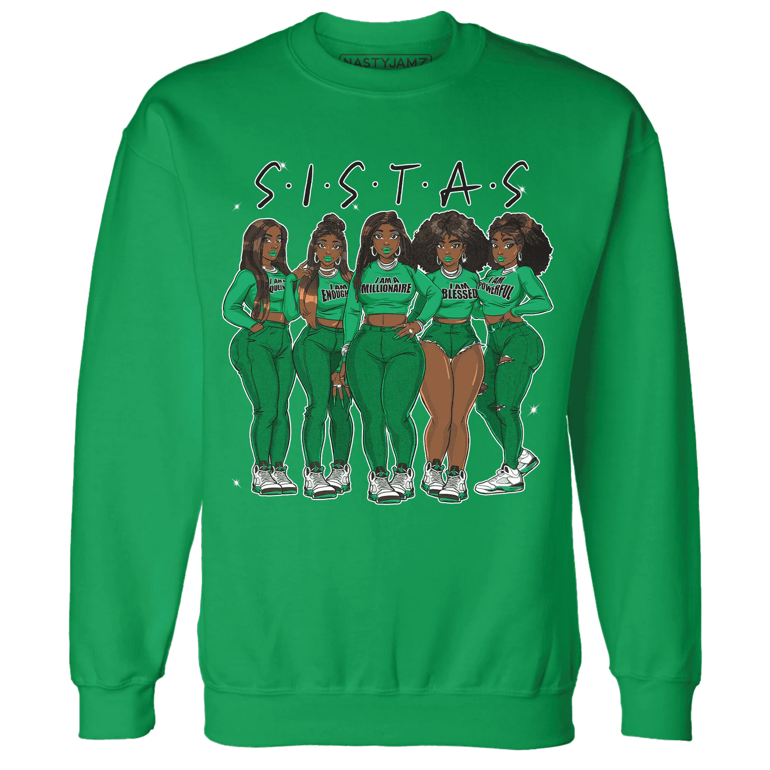 Lucky-Green-5s-Sweatshirt-Match-Sistas-Melanin-Girl