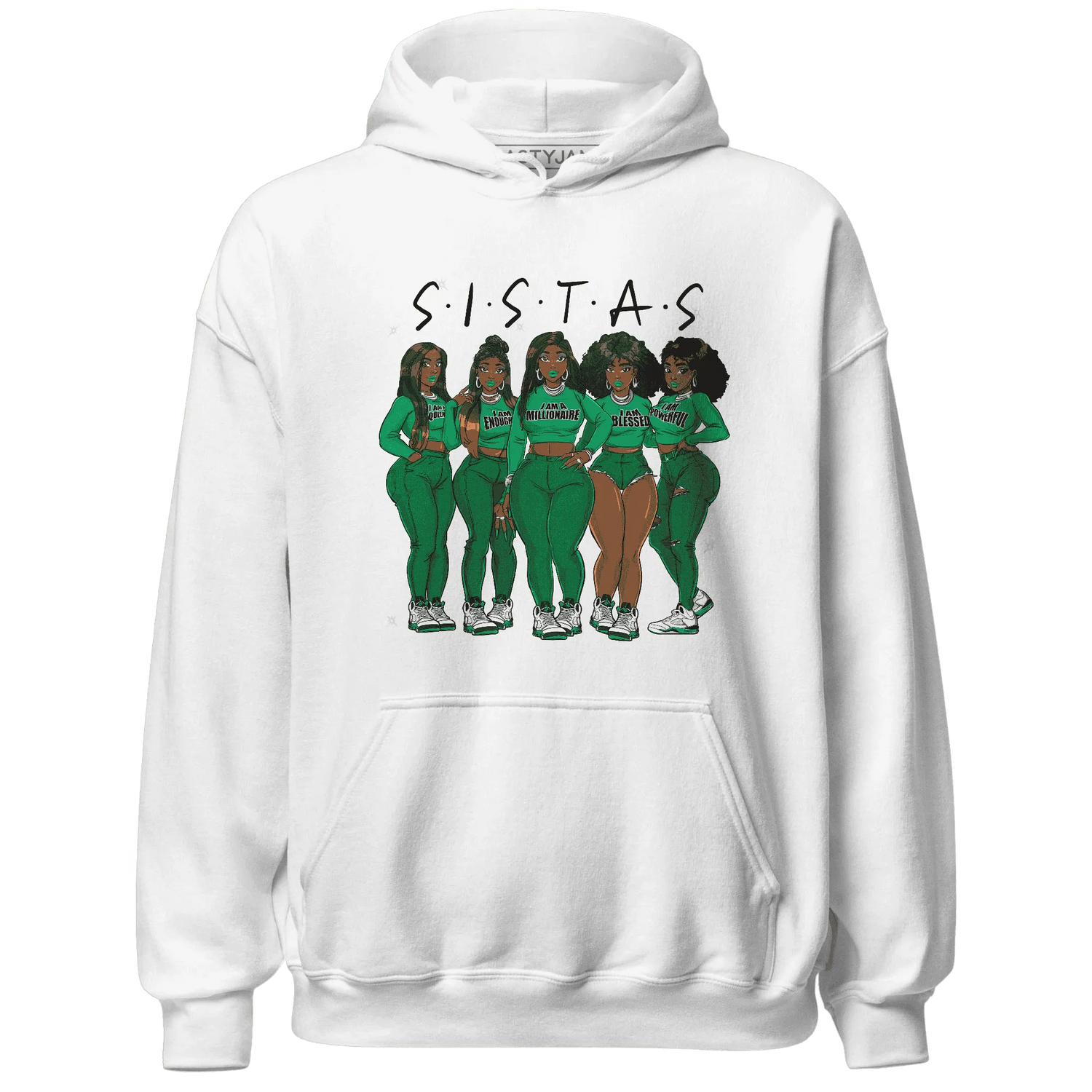 Lucky-Green-5s-Hoodie-Match-Sistas-Melanin-Girl