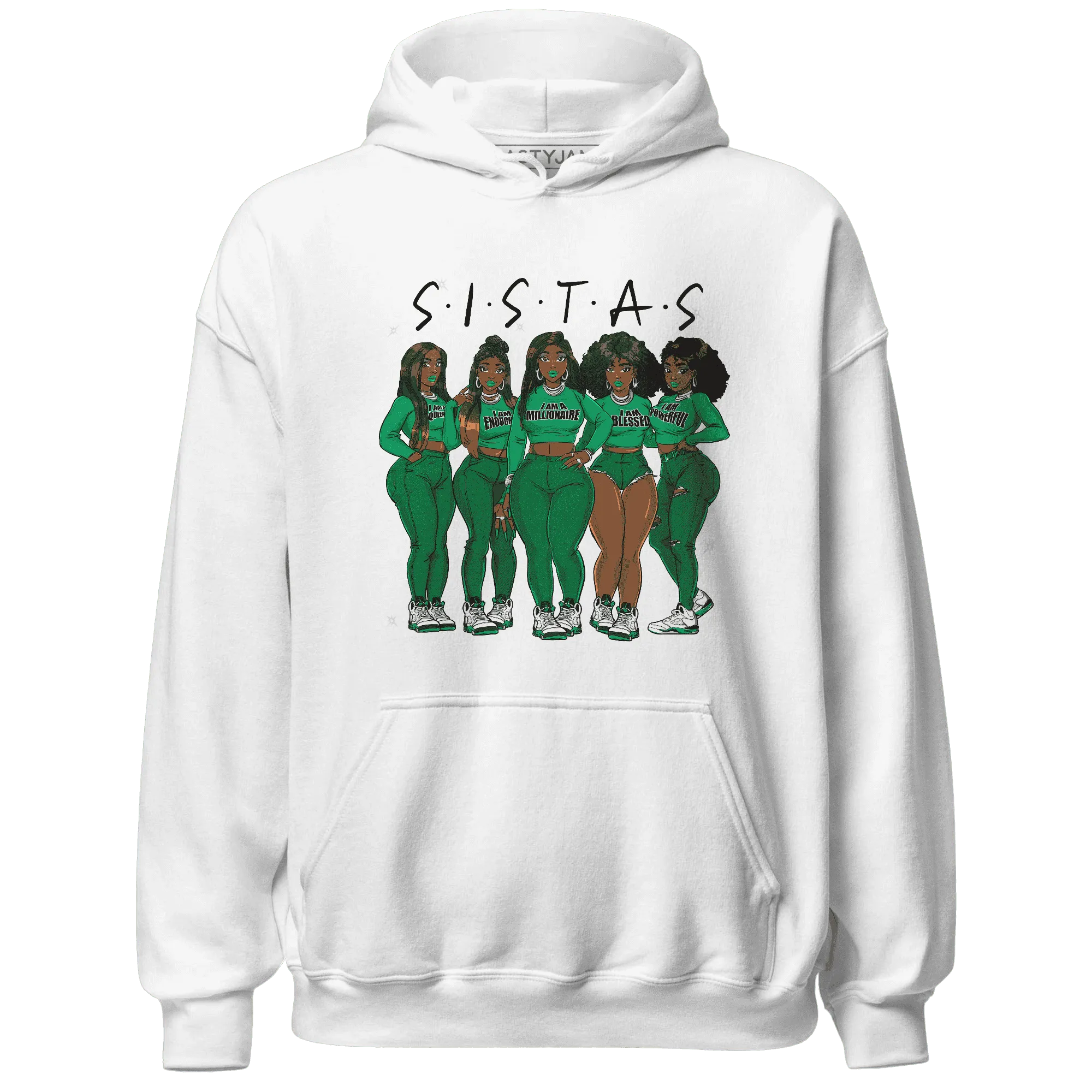 Lucky-Green-5s-Hoodie-Match-Sistas-Melanin-Girl