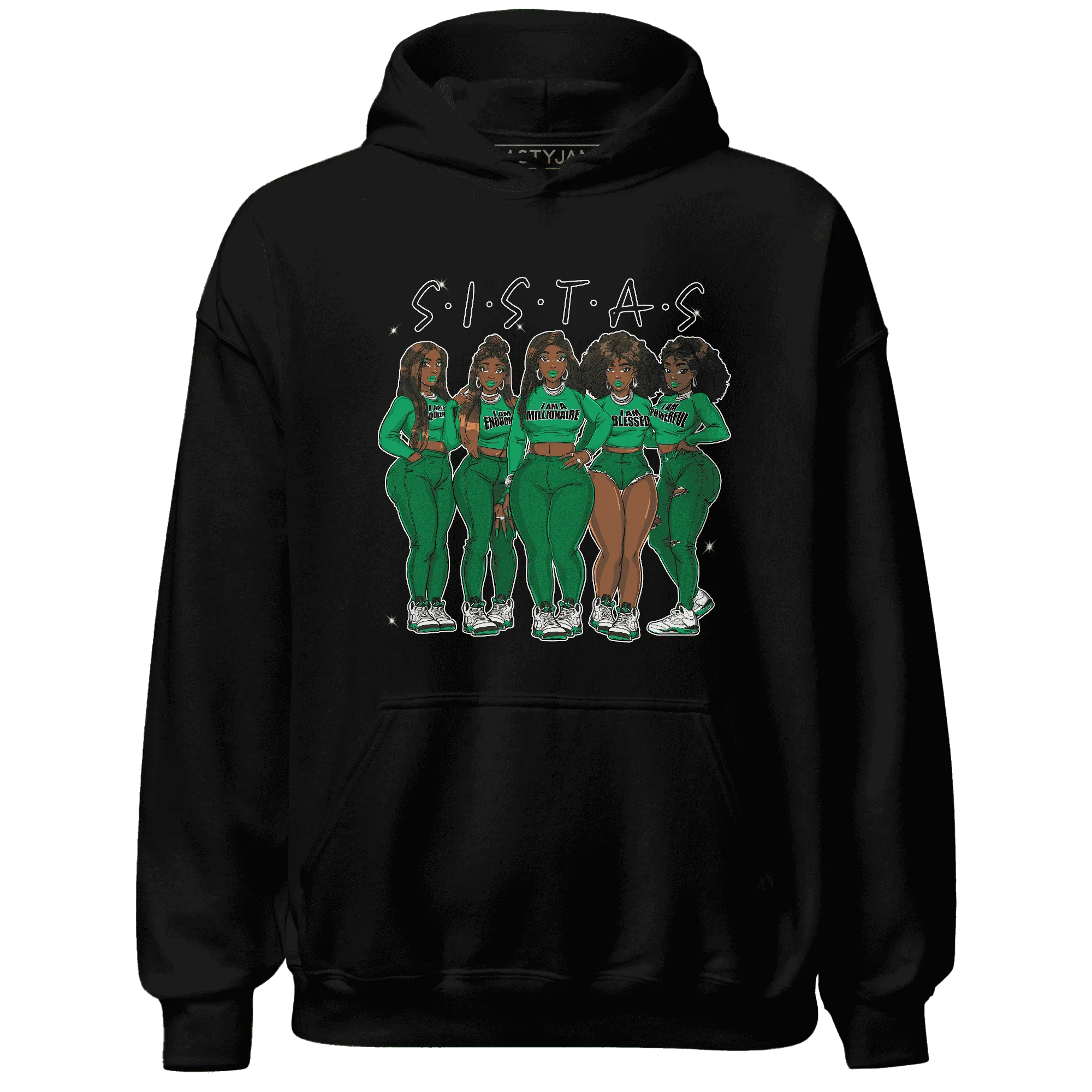 Lucky-Green-5s-Hoodie-Match-Sistas-Melanin-Girl