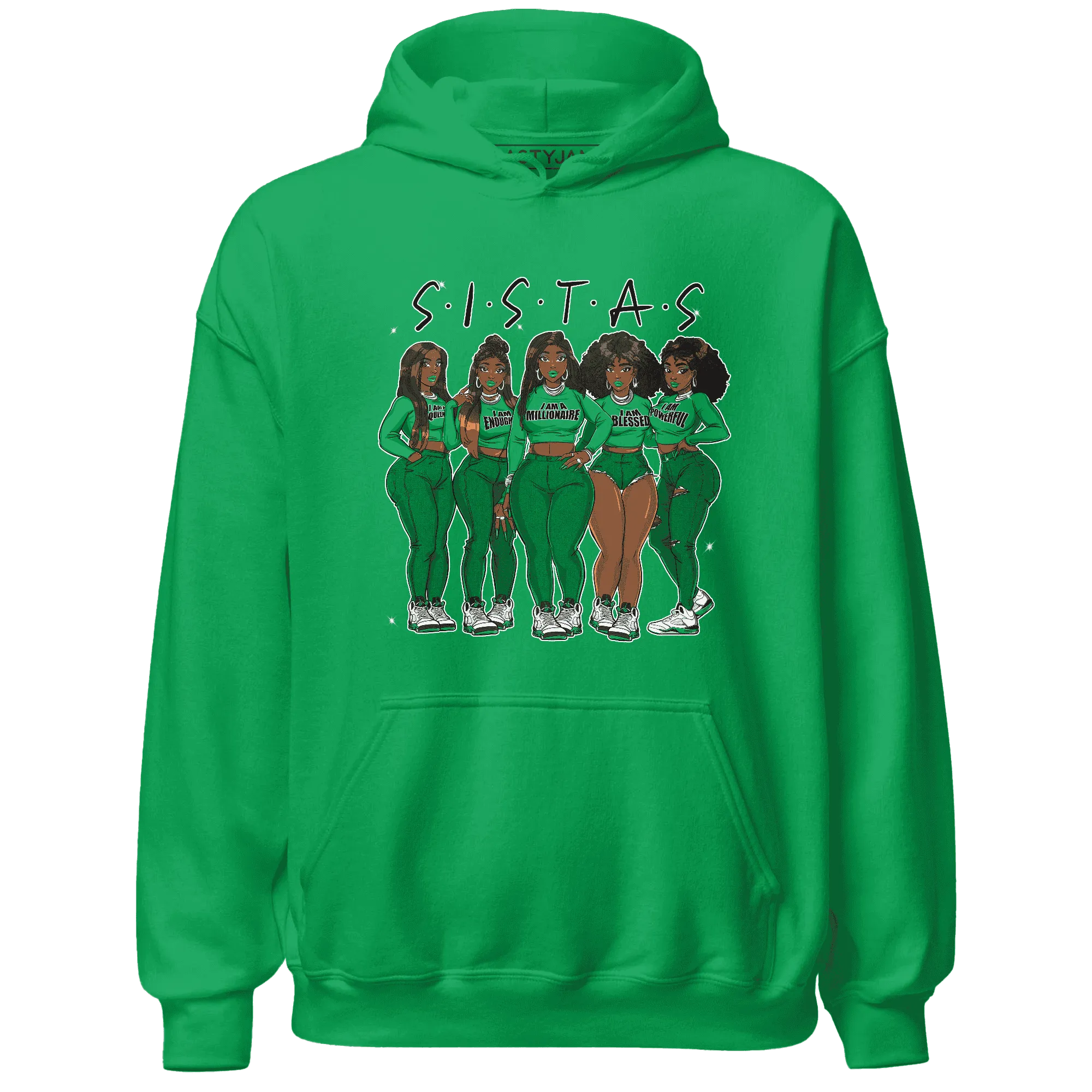 Lucky-Green-5s-Hoodie-Match-Sistas-Melanin-Girl
