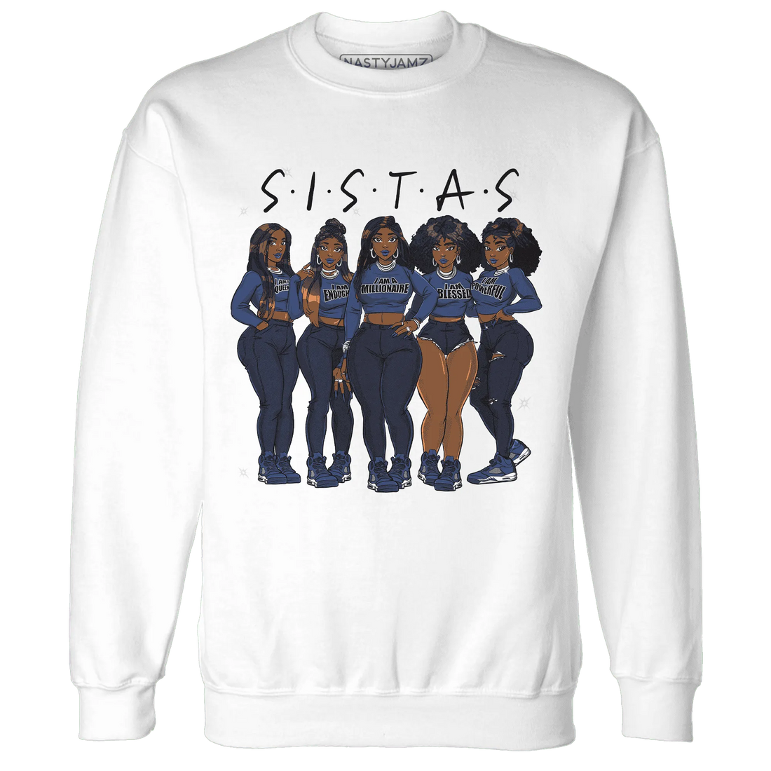 Midnight-Navy-5s-Sweatshirt-Match-Sistas-Melanin-Girl