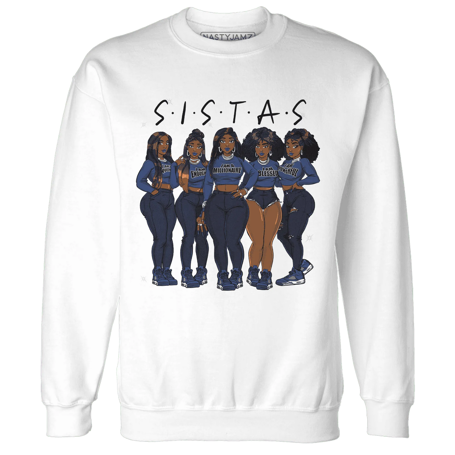 Midnight-Navy-5s-Sweatshirt-Match-Sistas-Melanin-Girl