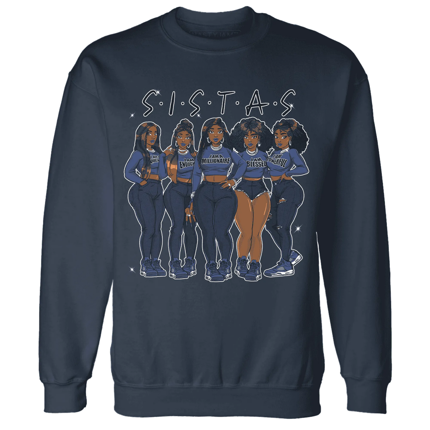 Midnight-Navy-5s-Sweatshirt-Match-Sistas-Melanin-Girl