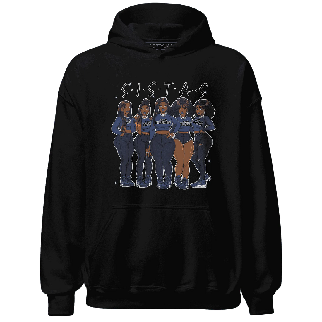 Midnight-Navy-5s-Hoodie-Match-Sistas-Melanin-Girl