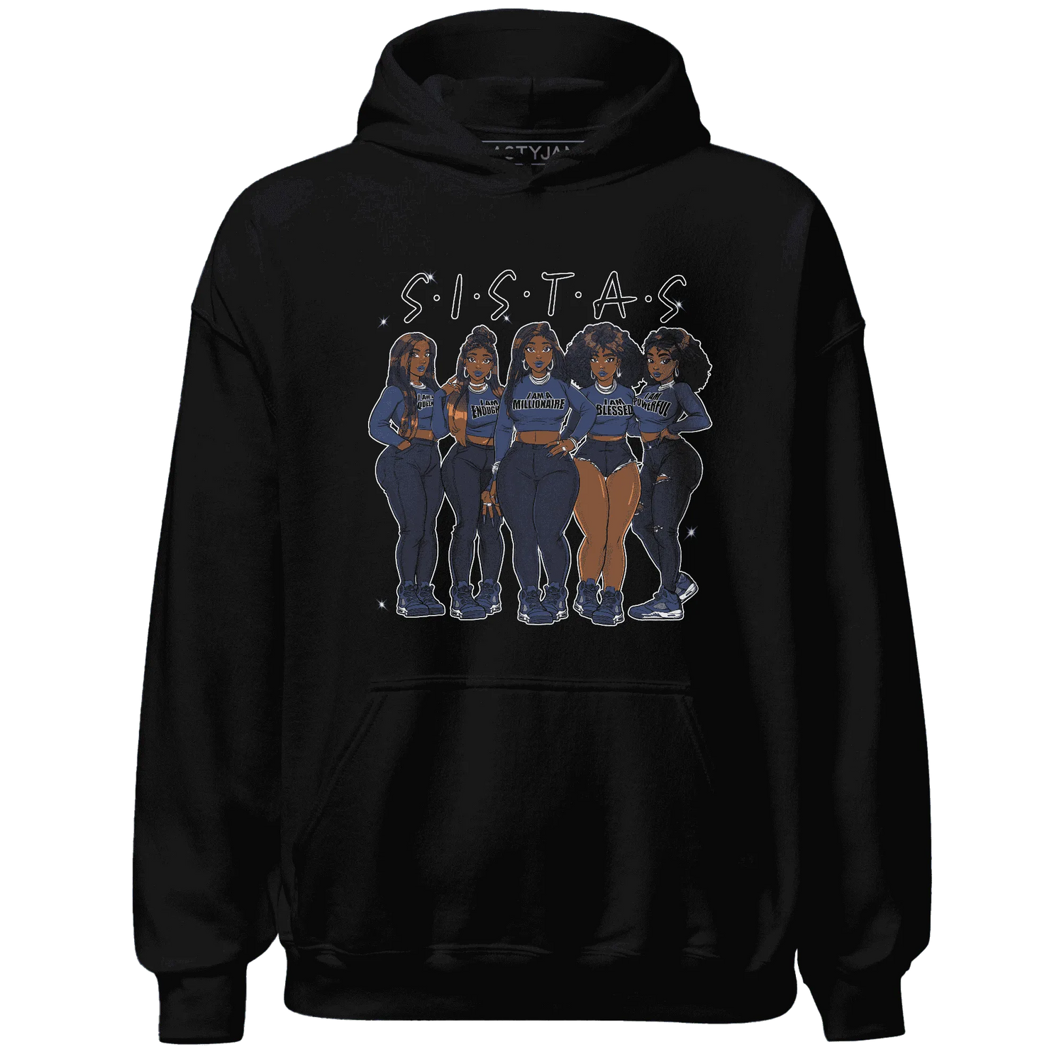 Midnight-Navy-5s-Hoodie-Match-Sistas-Melanin-Girl