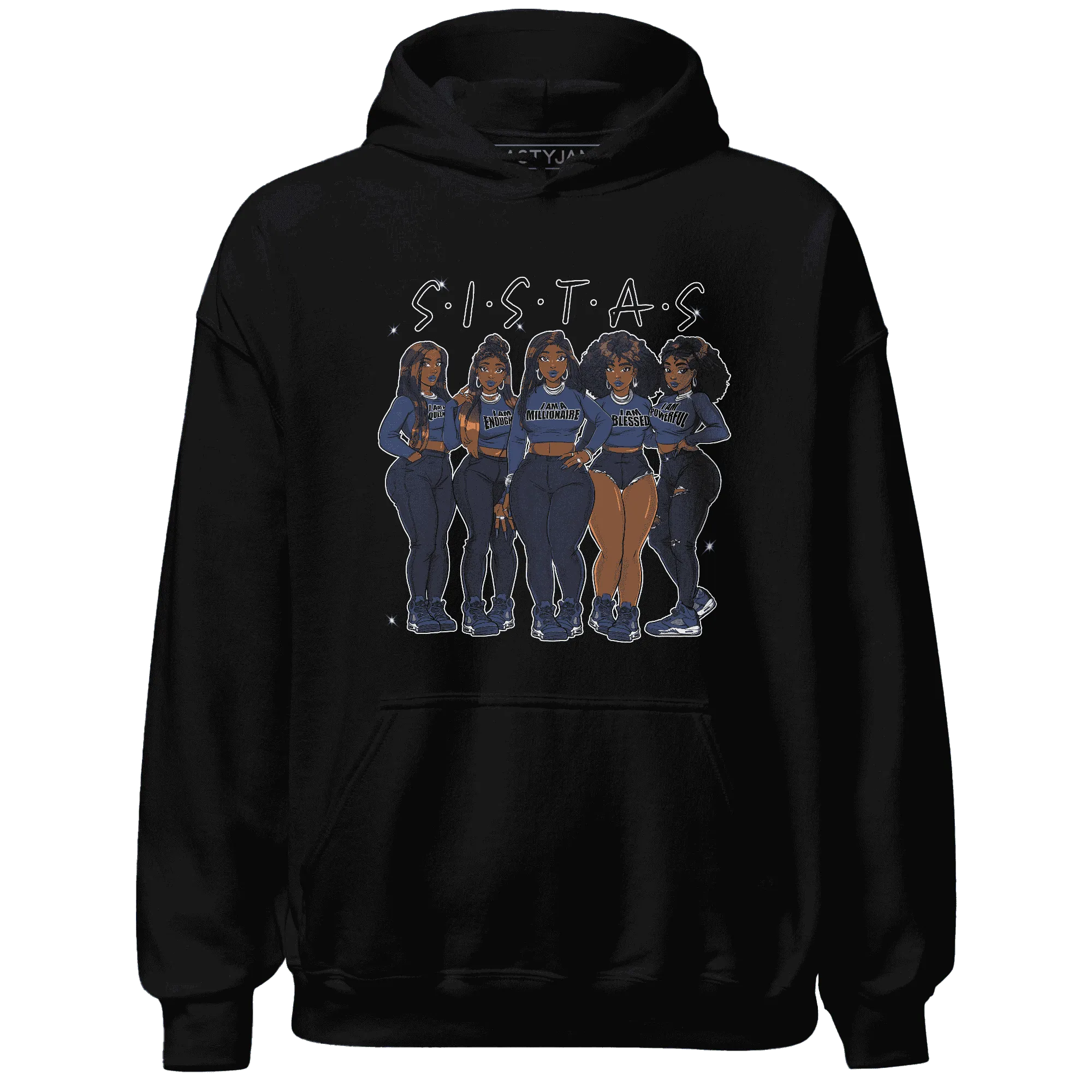 Midnight-Navy-5s-Hoodie-Match-Sistas-Melanin-Girl