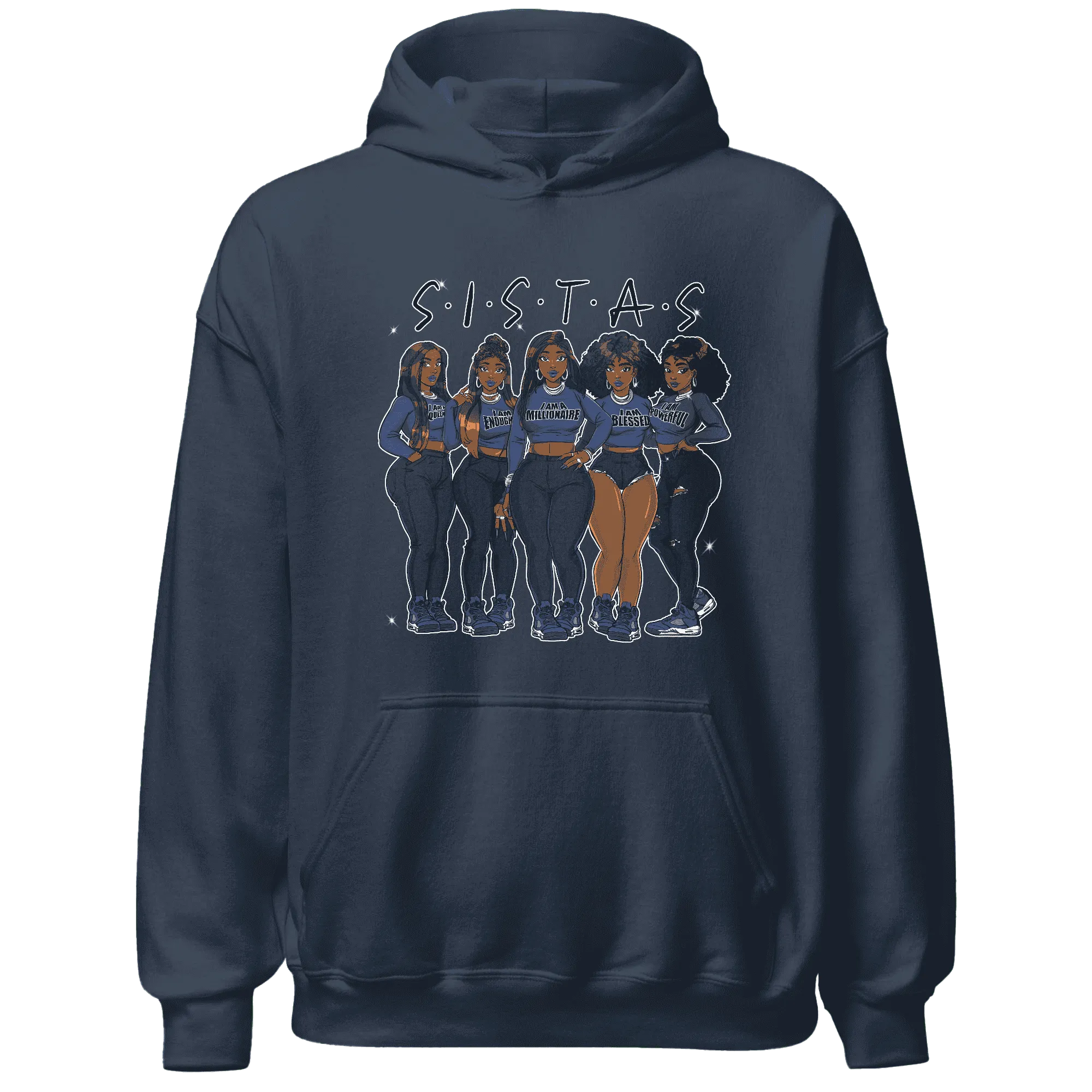 Midnight-Navy-5s-Hoodie-Match-Sistas-Melanin-Girl