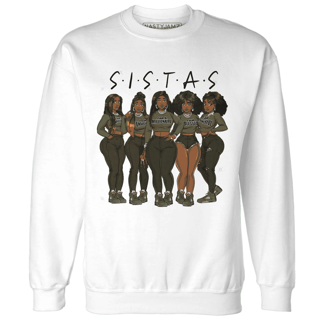 Olive-5s-Sweatshirt-Match-Sistas-Melanin-Girl