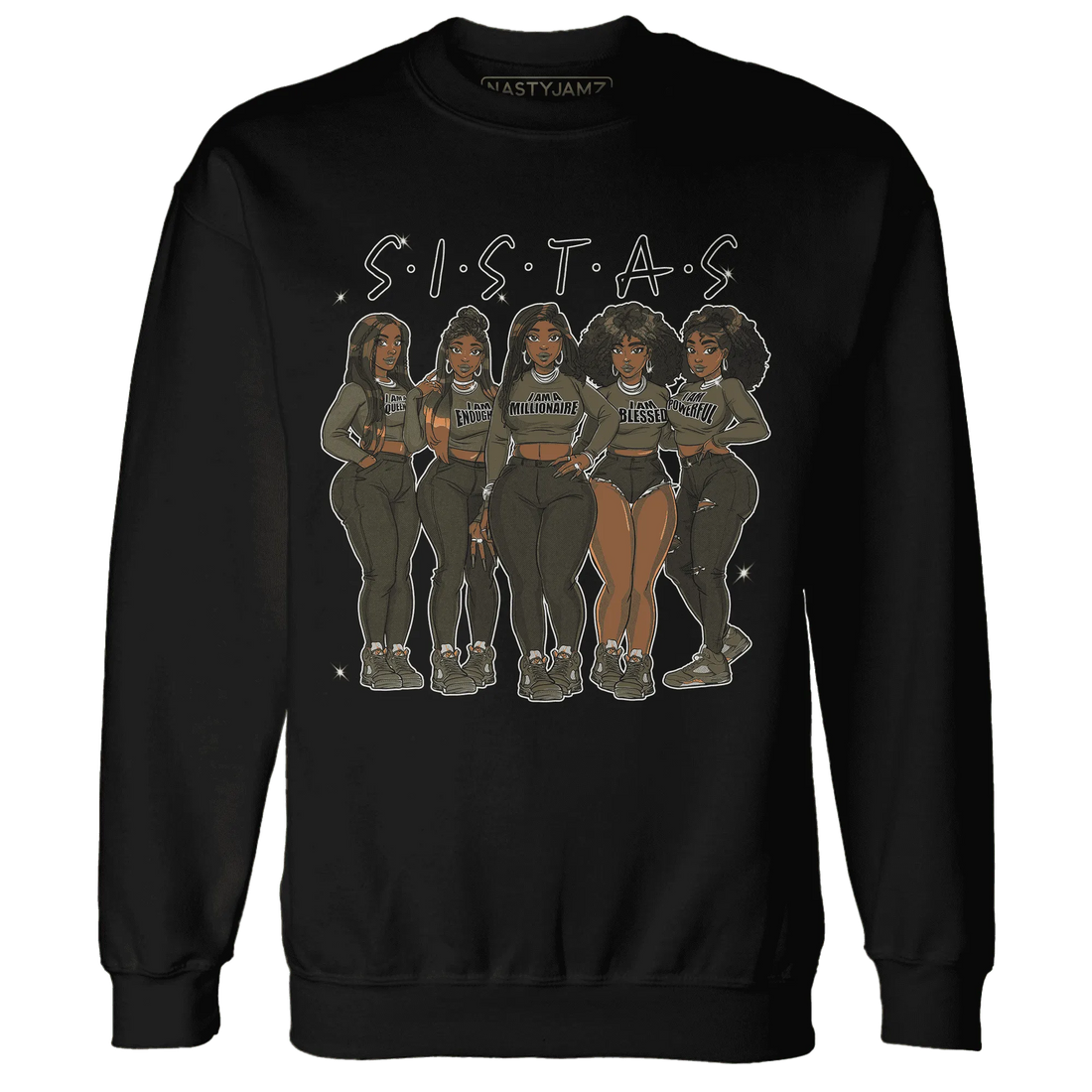 Olive-5s-Sweatshirt-Match-Sistas-Melanin-Girl