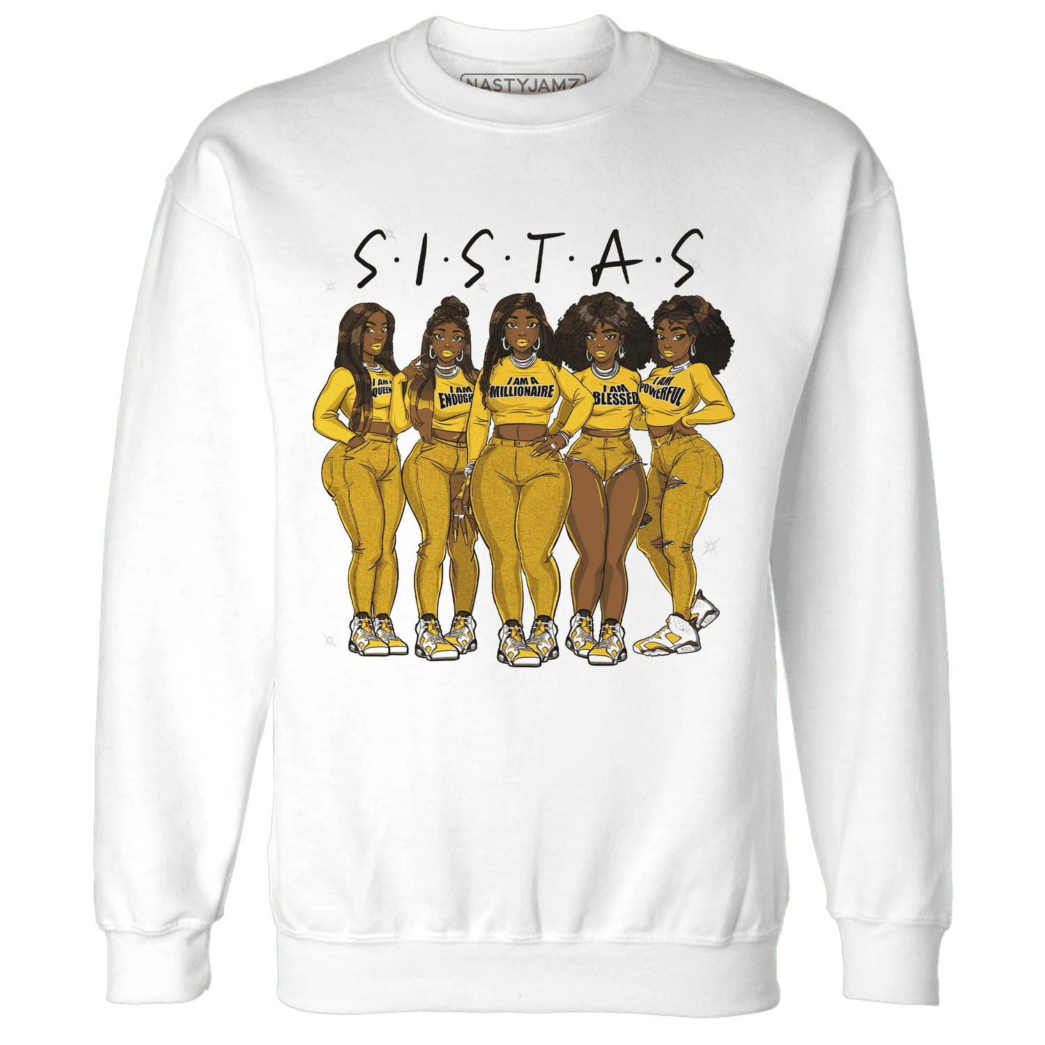 Yellow-Ochre-6s-Sweatshirt-Match-Sistas-Melanin-Girl