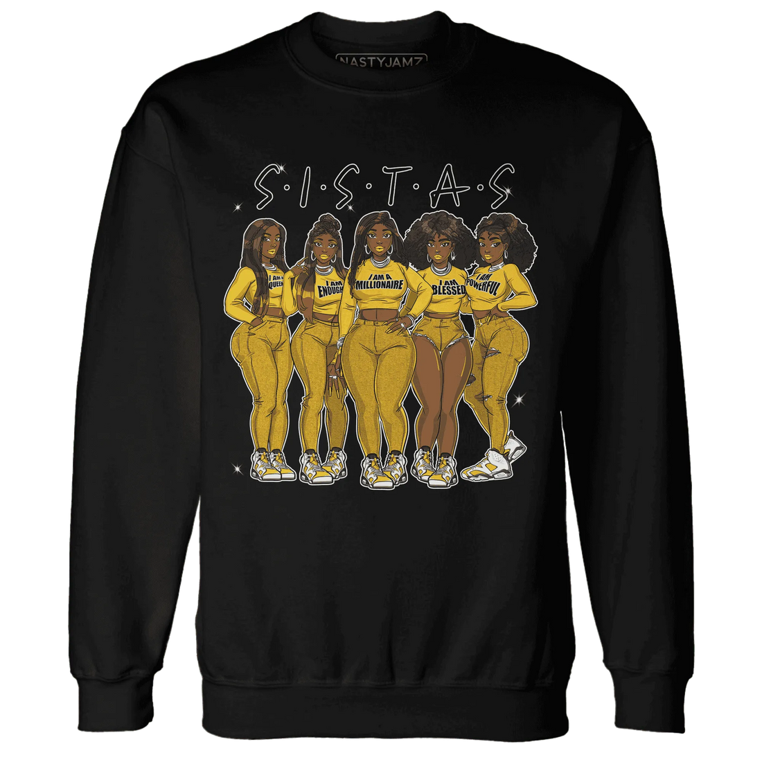 Yellow-Ochre-6s-Sweatshirt-Match-Sistas-Melanin-Girl