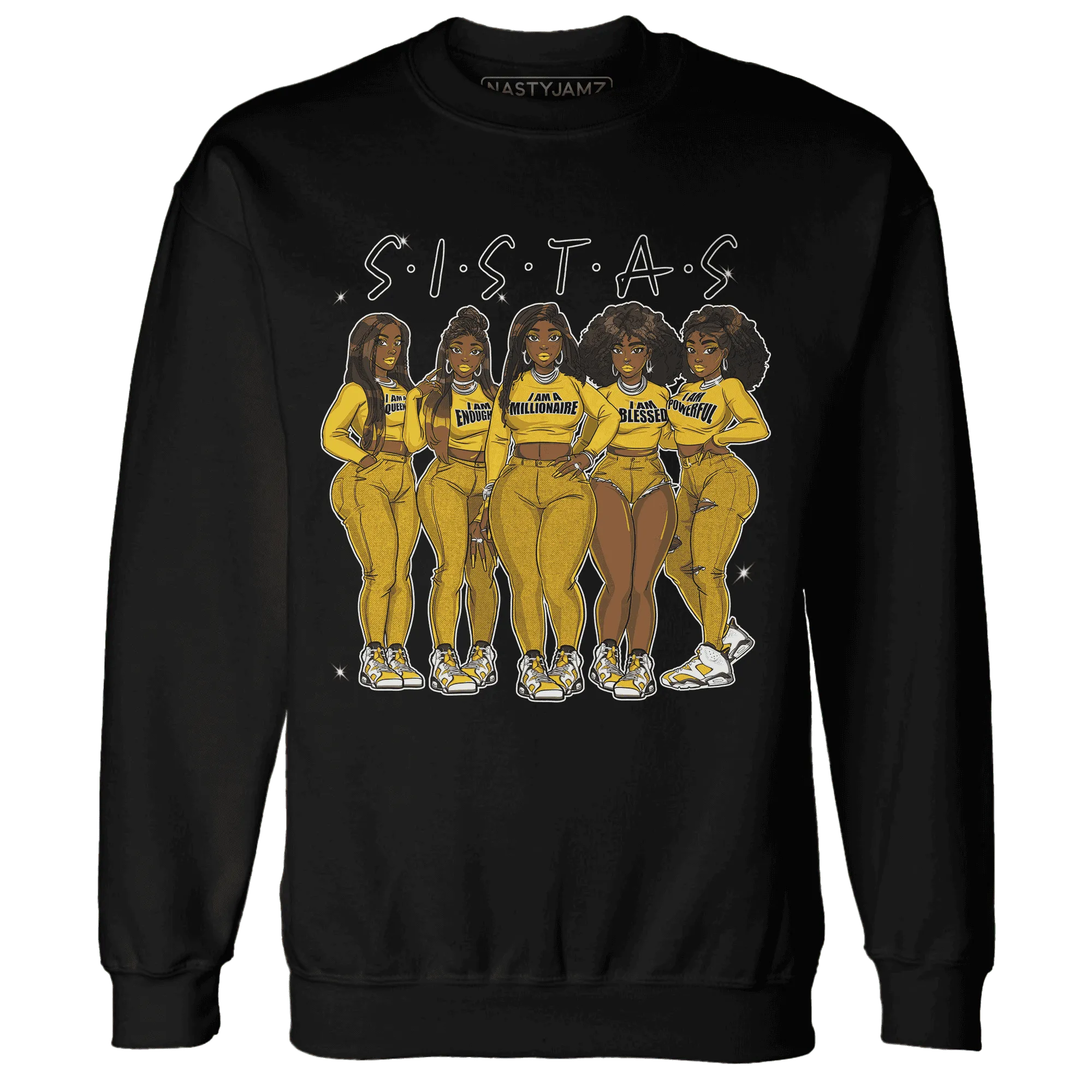 Yellow-Ochre-6s-Sweatshirt-Match-Sistas-Melanin-Girl