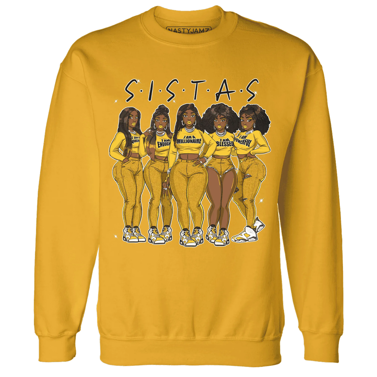 Yellow-Ochre-6s-Sweatshirt-Match-Sistas-Melanin-Girl