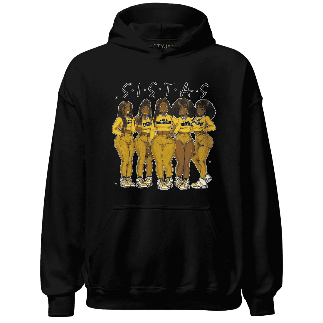 Yellow-Ochre-6s-Hoodie-Match-Sistas-Melanin-Girl