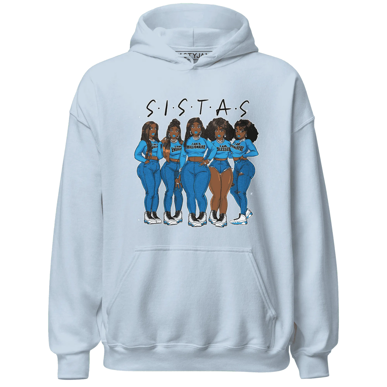 Powder-Blue-9s-Hoodie-Match-Sistas-Melanin-Girl