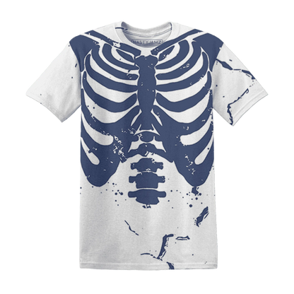 Low-Diffused-Blue-11s-T-Shirt-Match-Skeleton-Y2k-3D