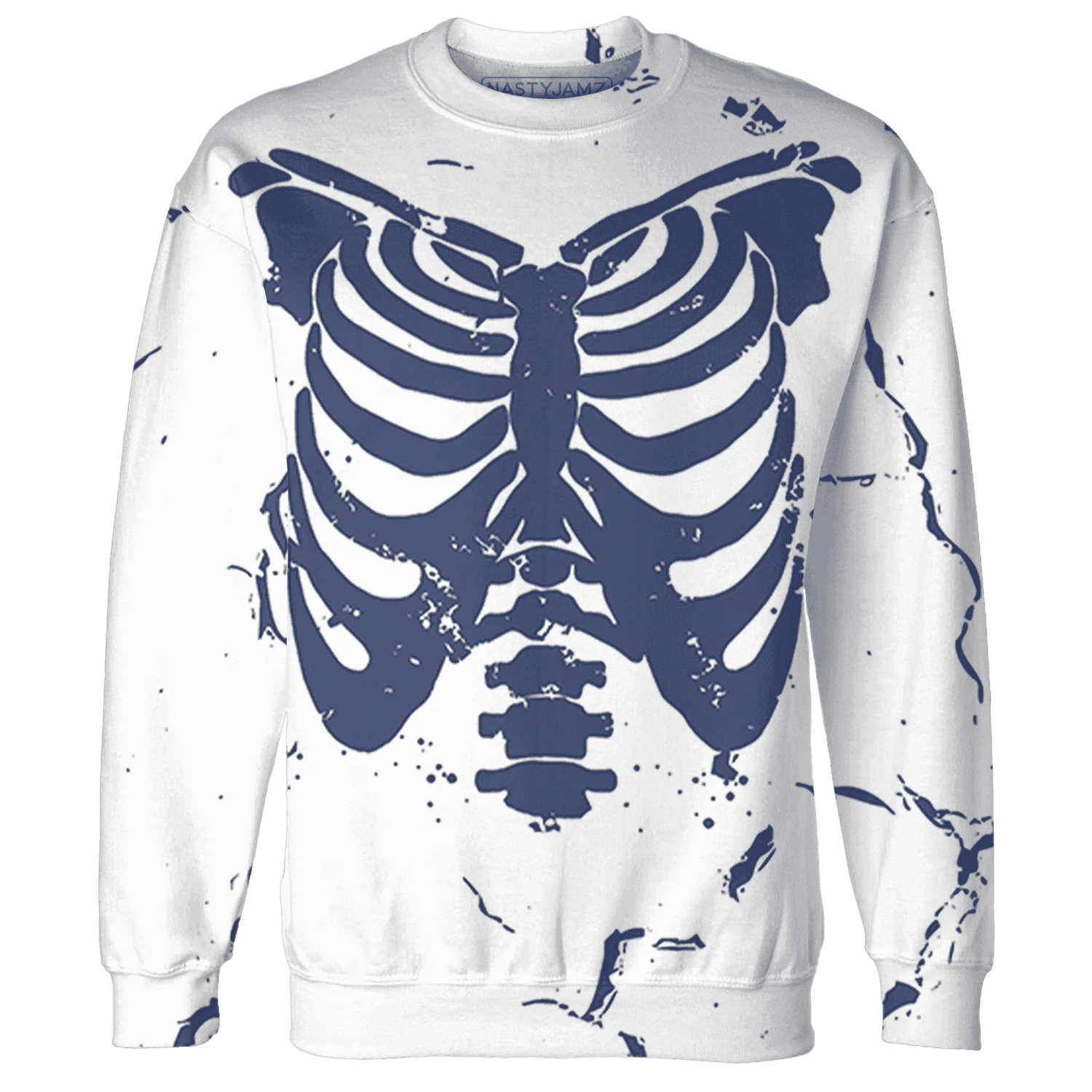 Low-Diffused-Blue-11s-Sweatshirt-Match-Skeleton-Y2k-3D