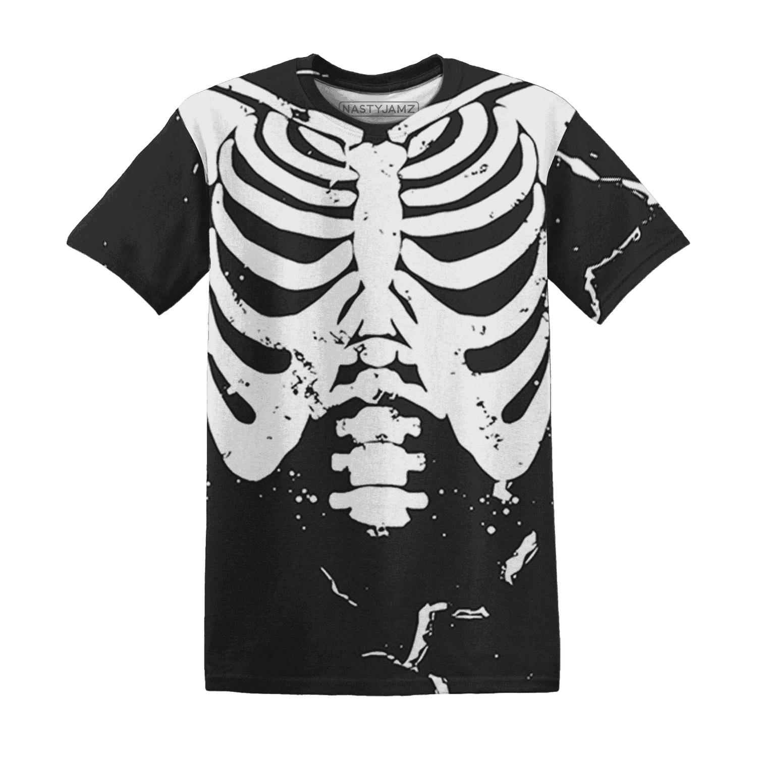 Low-Space-Jamz-11s-T-Shirt-Match-Skeleton-Y2k-3D