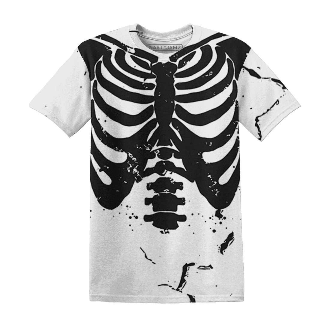 Retro-Red-Taxi-12s-T-Shirt-Match-Skeleton-Y2k-3D
