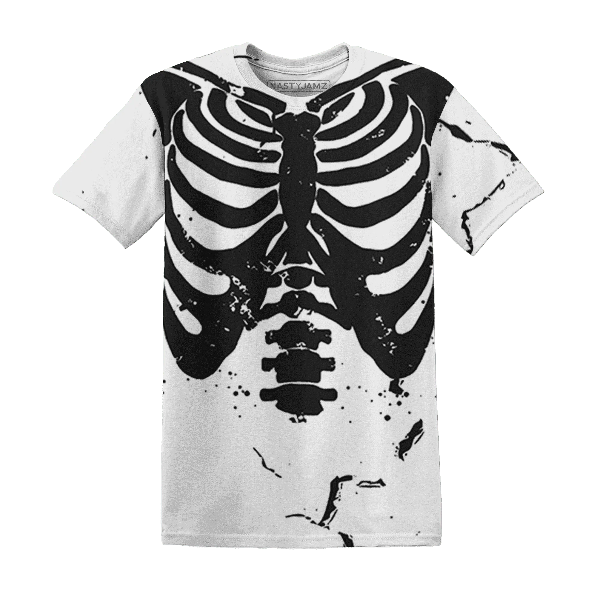 Retro-Red-Taxi-12s-T-Shirt-Match-Skeleton-Y2k-3D