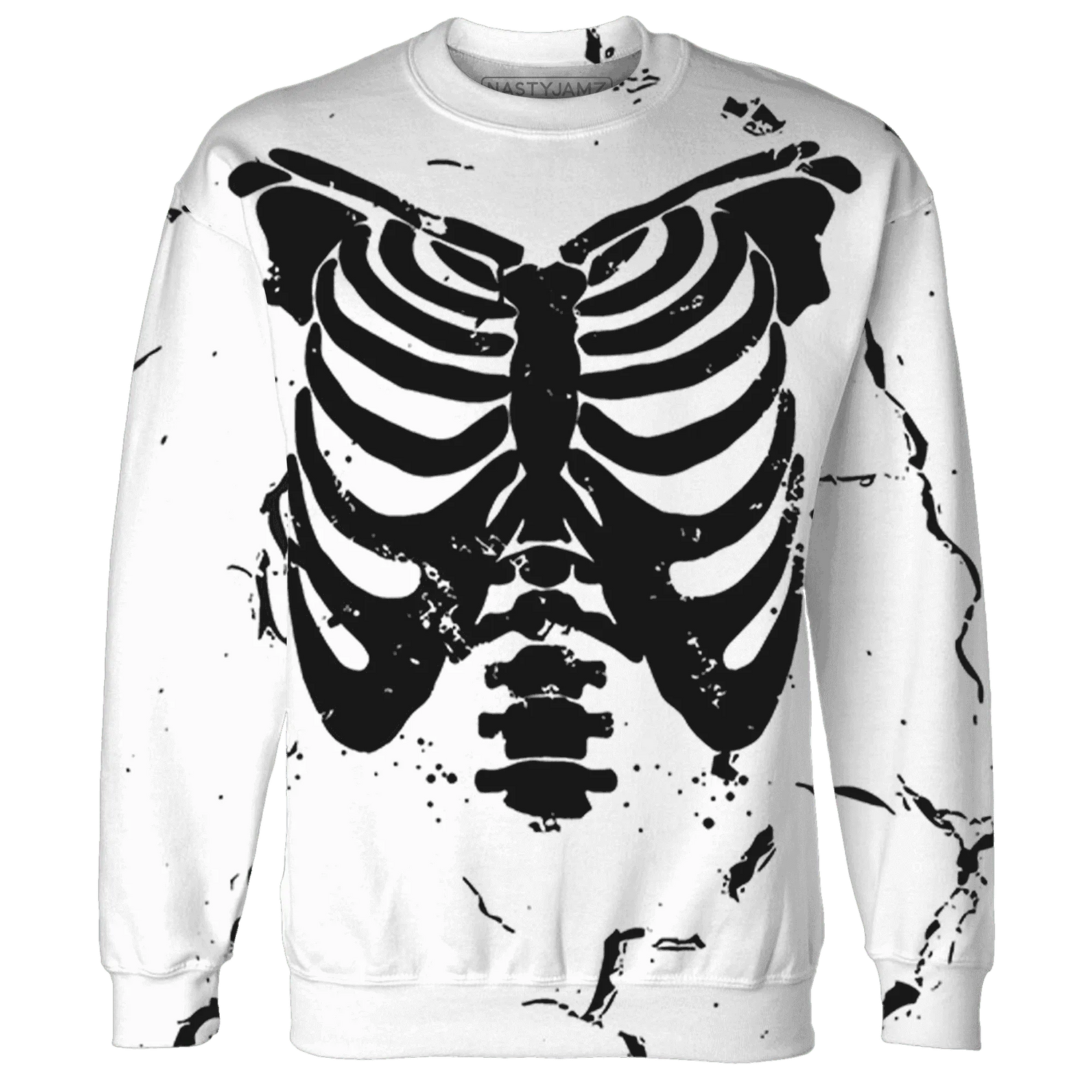 Retro-Red-Taxi-12s-Sweatshirt-Match-Skeleton-Y2k-3D