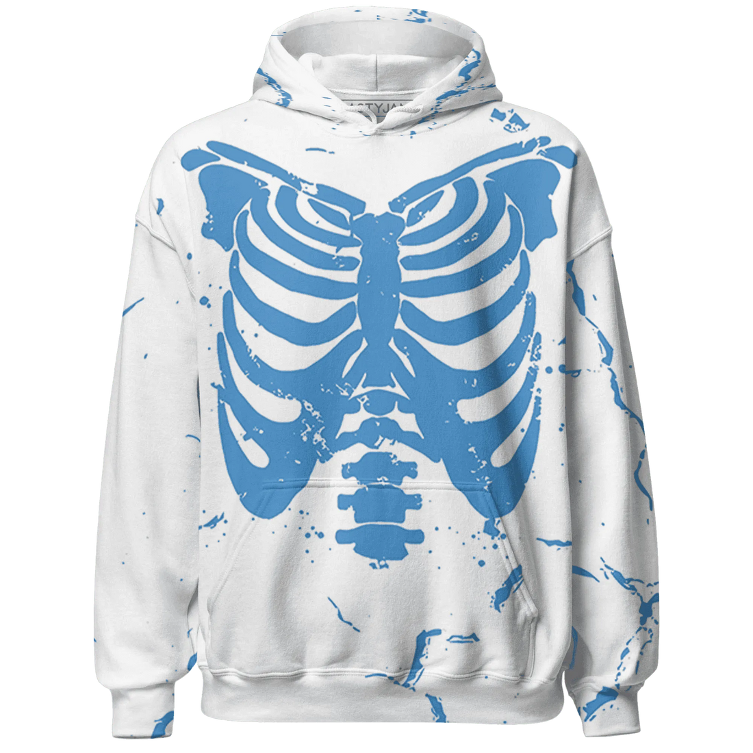 Carolina-Blue-Univercitii-17s-Hoodie-Match-Skeleton-Y2k-3D