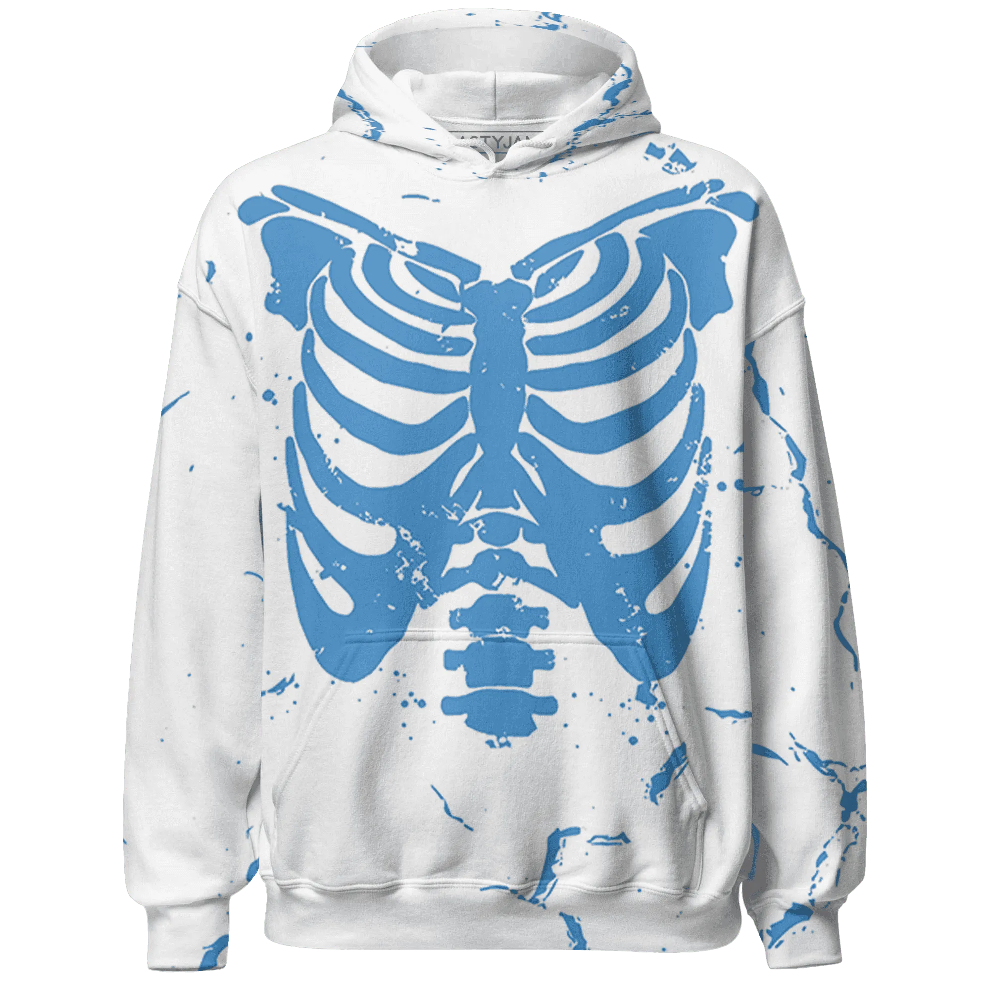Carolina-Blue-Univercitii-17s-Hoodie-Match-Skeleton-Y2k-3D