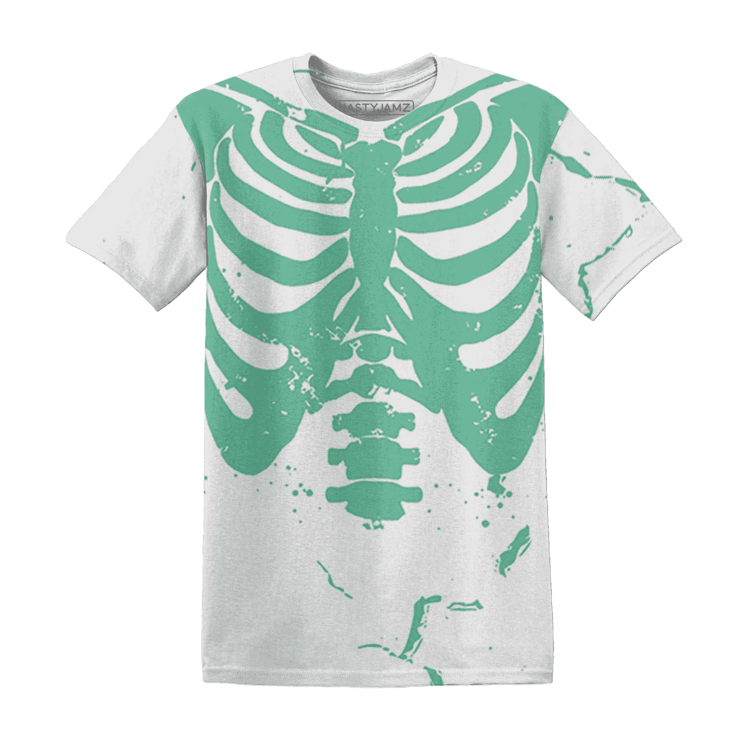 High-OG-Green-Glow-1s-T-Shirt-Match-Skeleton-Y2k-3D