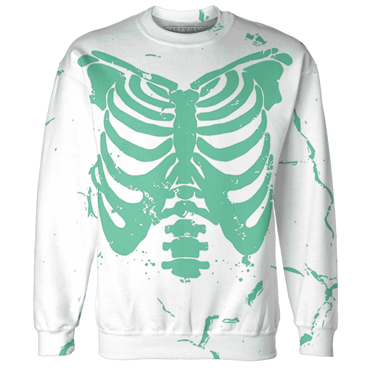 High-OG-Green-Glow-1s-Sweatshirt-Match-Skeleton-Y2k-3D
