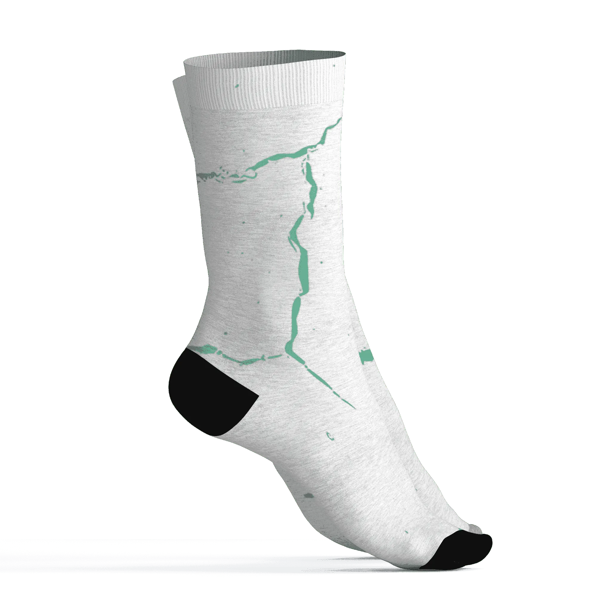 High-OG-Green-Glow-1s-Socks-Match-Skeleton-Y2k-3D