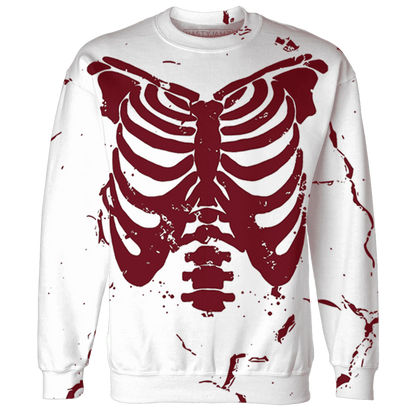 High-White-Team-Red-1s-Sweatshirt-Match-Skeleton-Y2k-3D