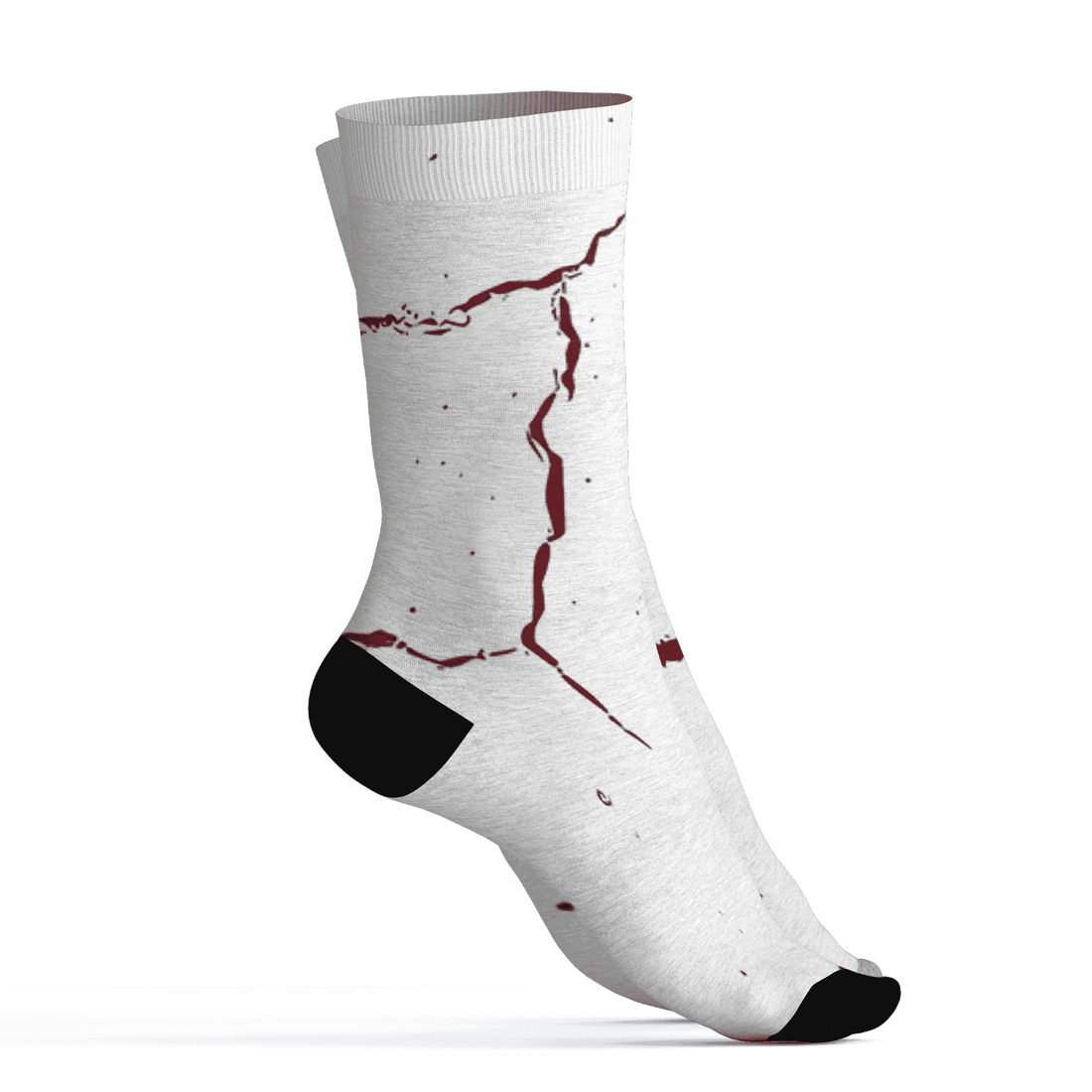 High-White-Team-Red-1s-Socks-Match-Skeleton-Y2k-3D