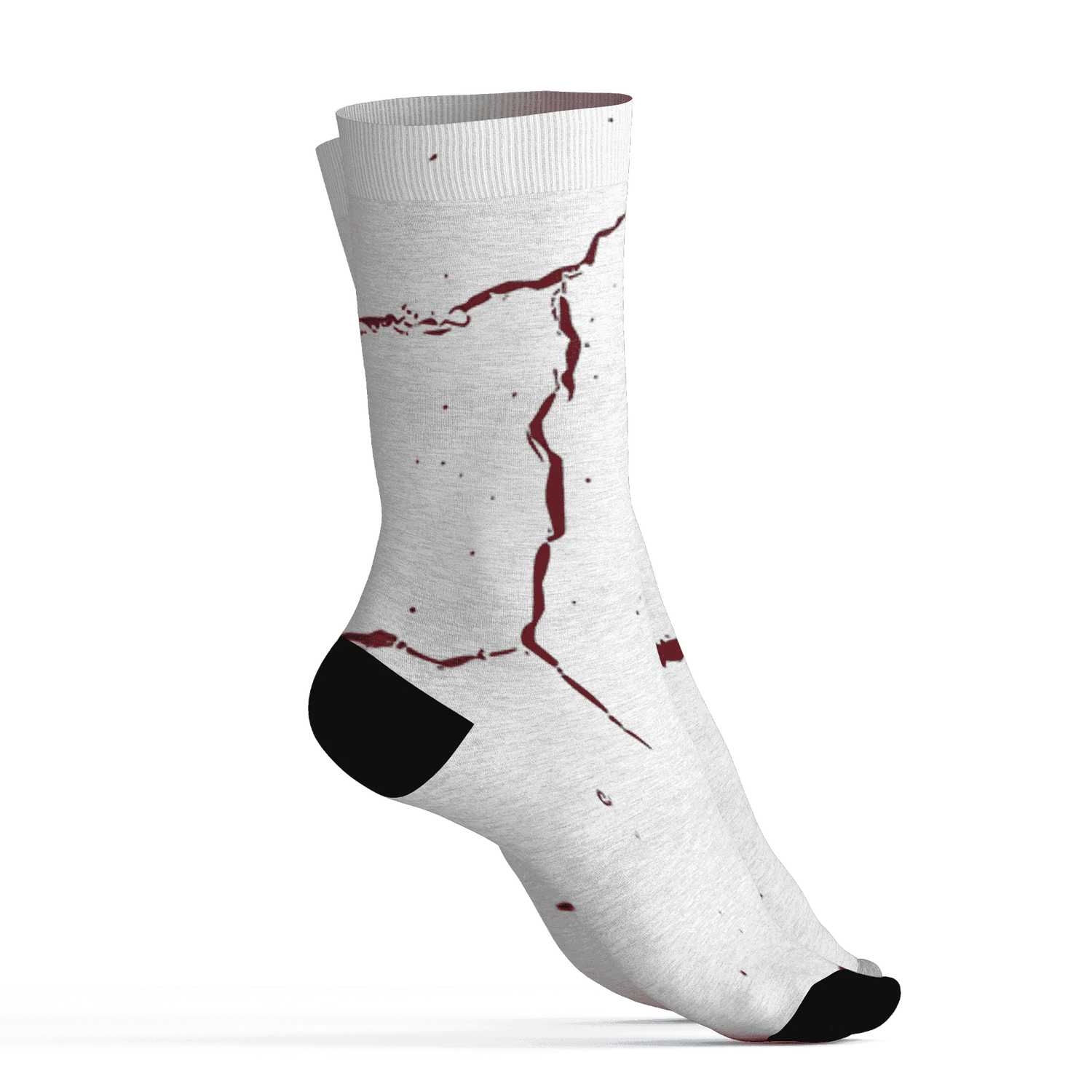 High-White-Team-Red-1s-Socks-Match-Skeleton-Y2k-3D