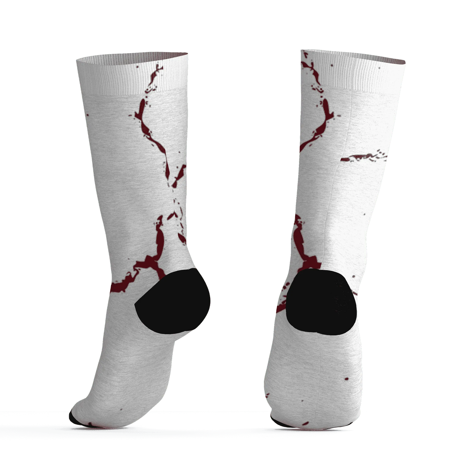 High-White-Team-Red-1s-Socks-Match-Skeleton-Y2k-3D