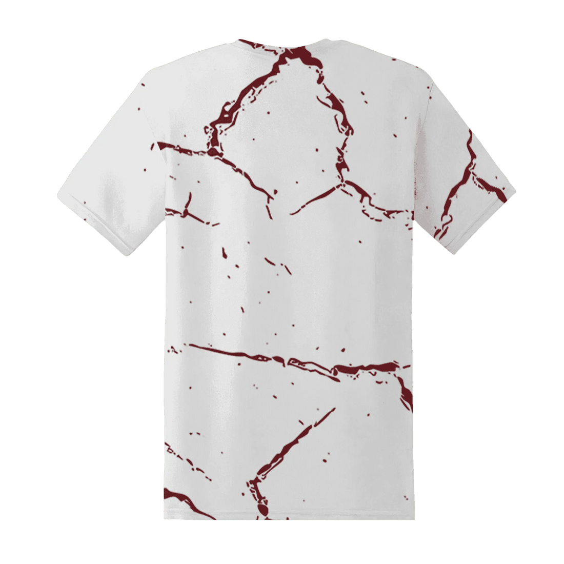 High-White-Team-Red-1s-T-Shirt-Match-Skeleton-Y2k-3D