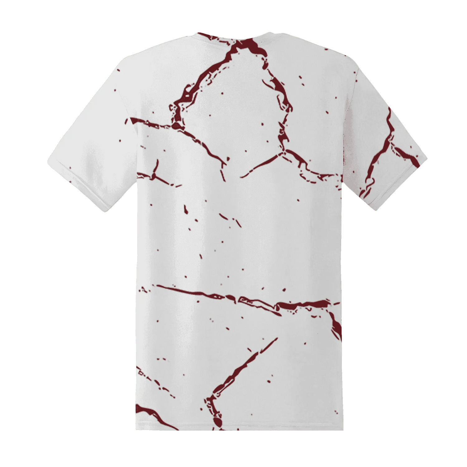 High-White-Team-Red-1s-T-Shirt-Match-Skeleton-Y2k-3D