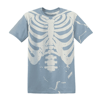Mid-Diffused-Blue-Grey-1s-T-Shirt-Match-Skeleton-Y2k-3D