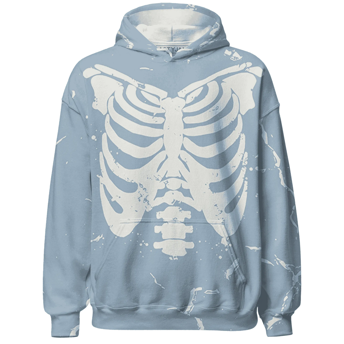 Mid-Diffused-Blue-Grey-1s-Hoodie-Match-Skeleton-Y2k-3D