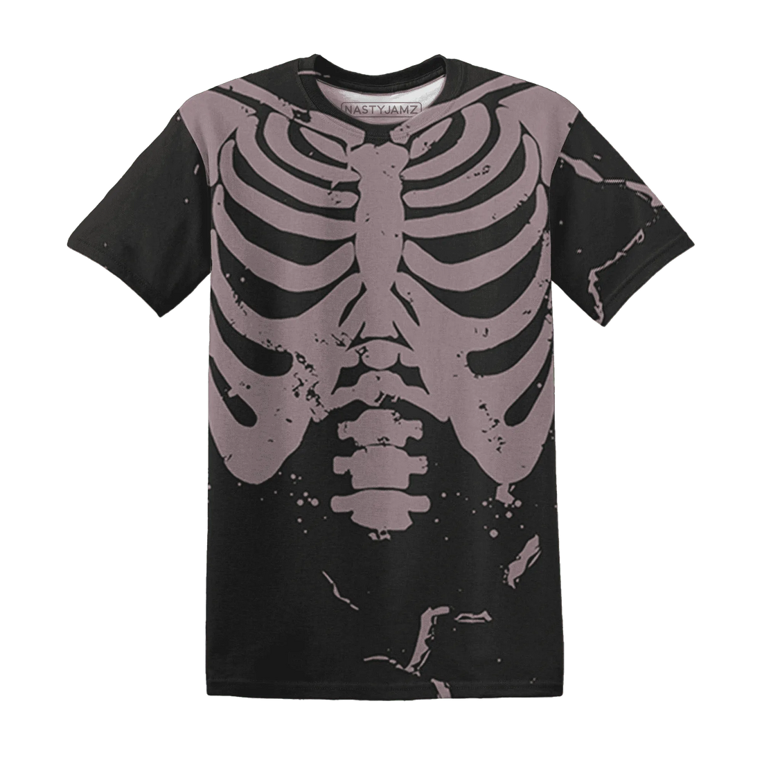 Black-Violet-Ore-3s-T-Shirt-Match-Skeleton-Y2k-3D