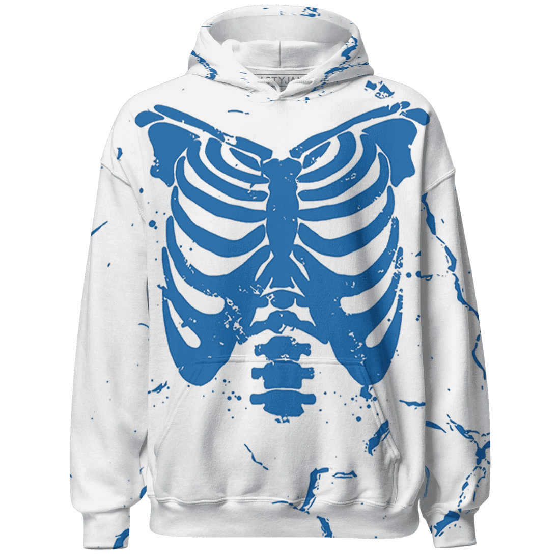 Industrial-Blue-4s-Hoodie-Match-Skeleton-Y2k-3D