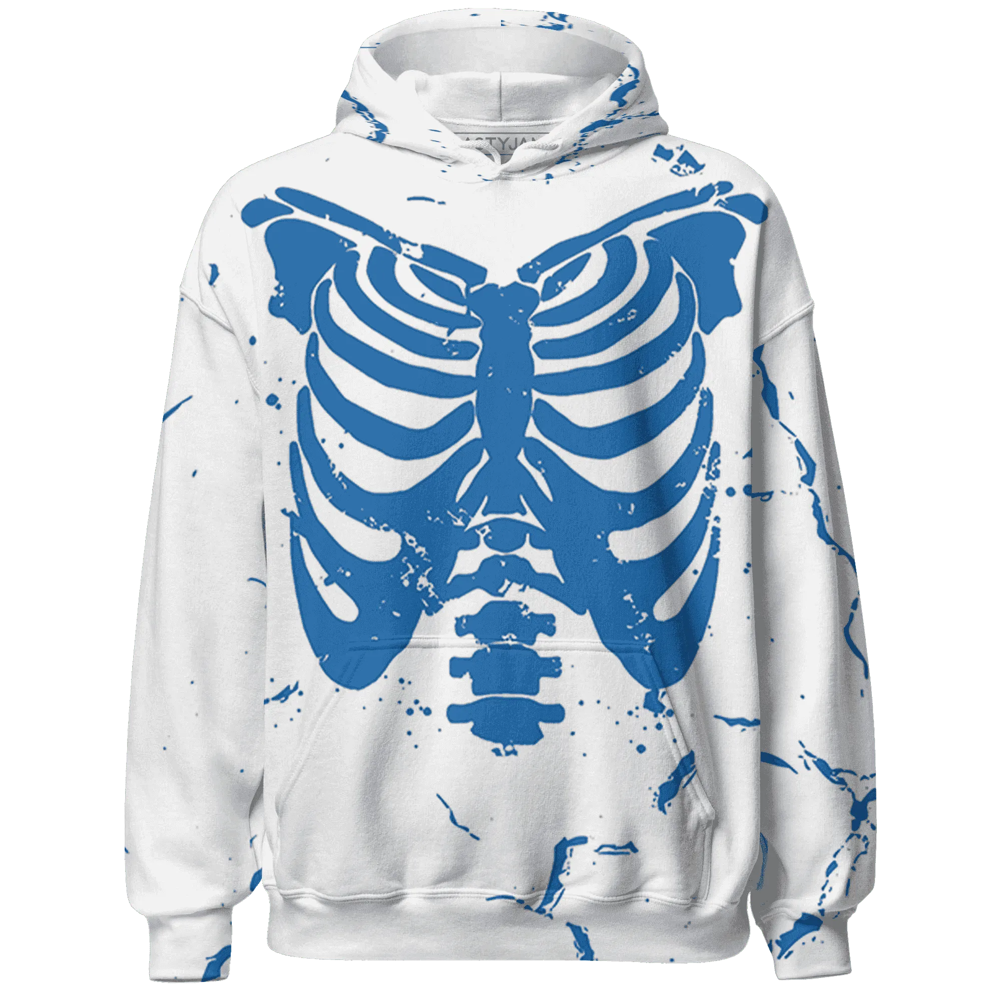 Industrial-Blue-4s-Hoodie-Match-Skeleton-Y2k-3D