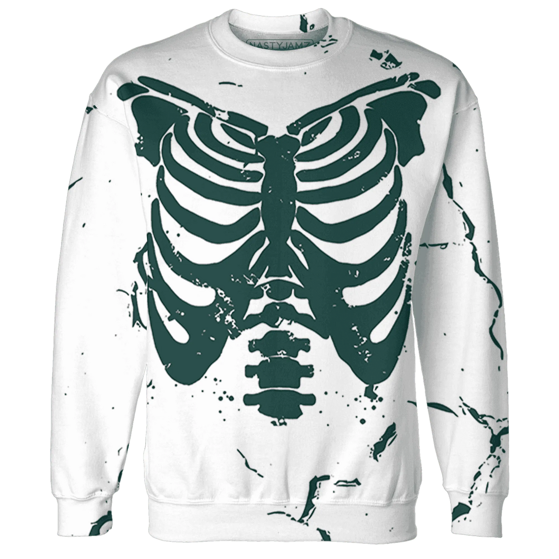 Oxidized-Green-4s-Sweatshirt-Match-Skeleton-Y2k-3D