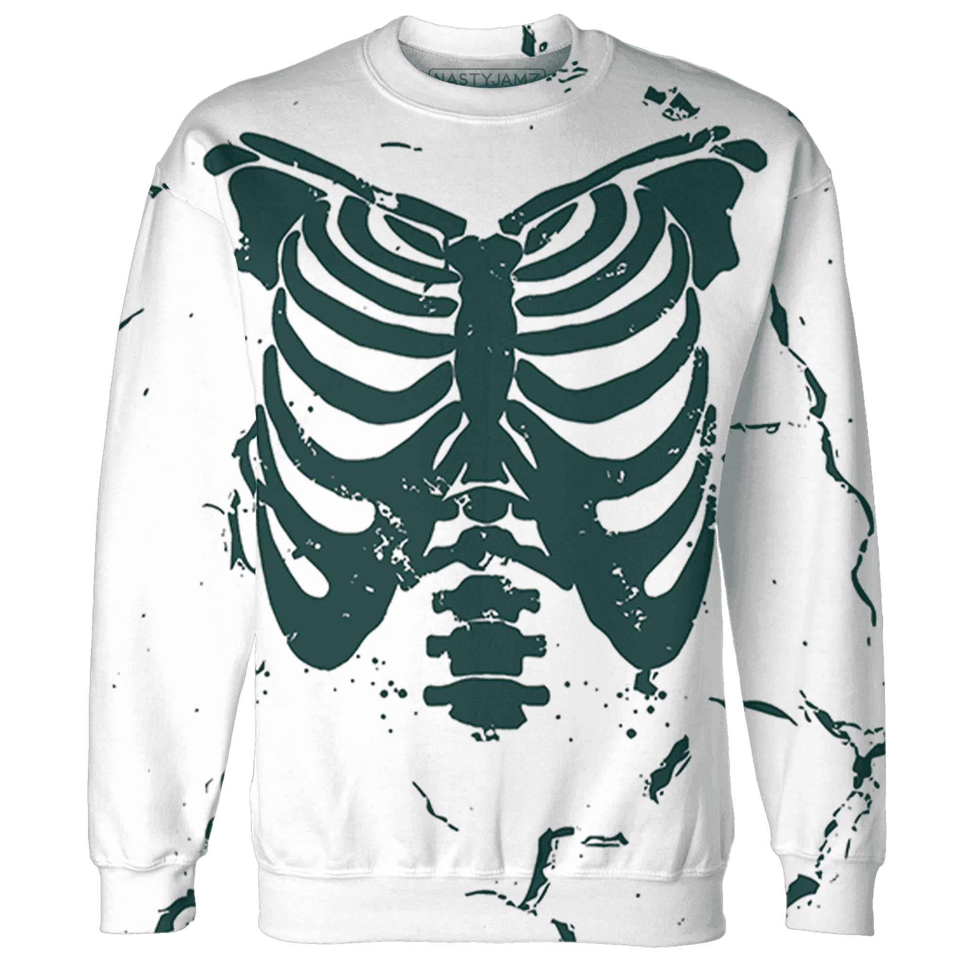 Oxidized-Green-4s-Sweatshirt-Match-Skeleton-Y2k-3D