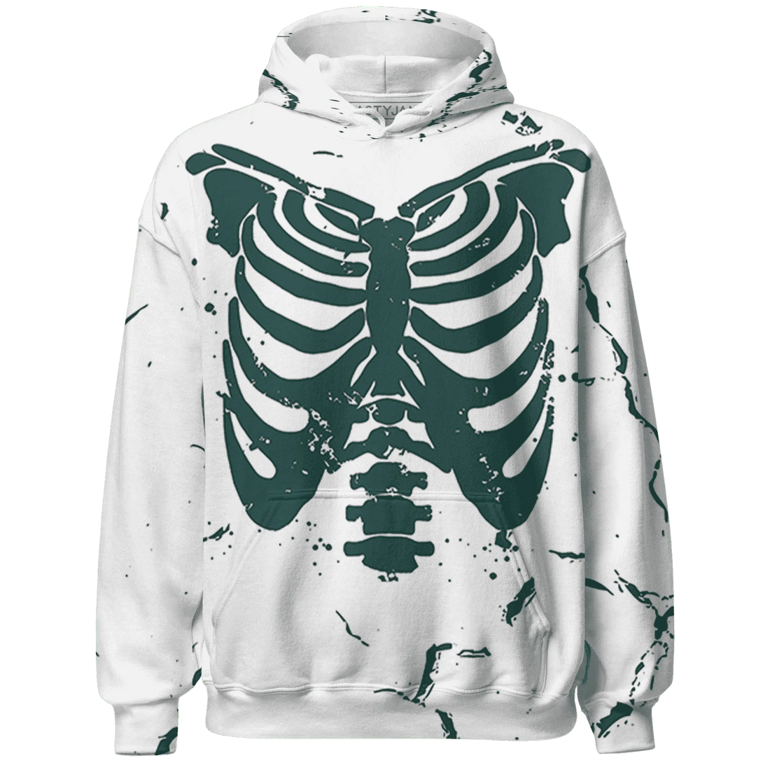 Oxidized-Green-4s-Hoodie-Match-Skeleton-Y2k-3D